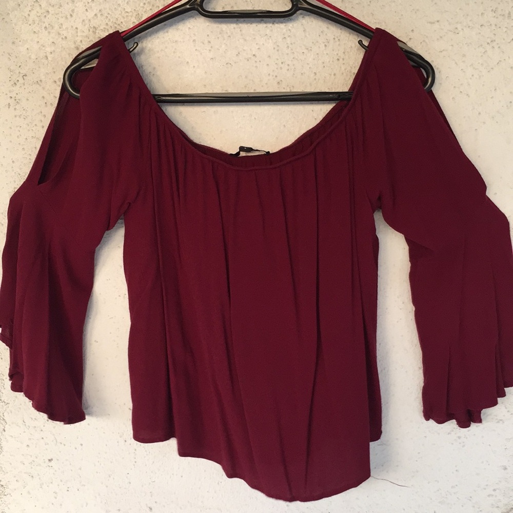Burgundy blouse